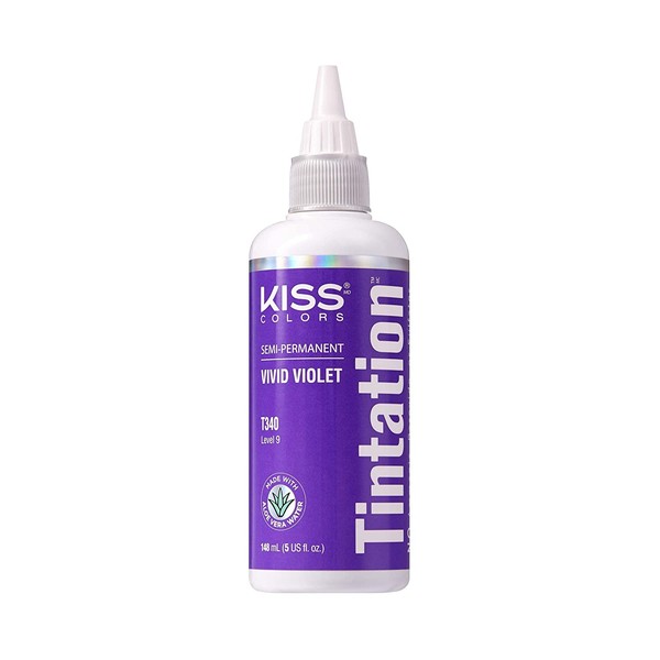 Kiss Tintation Semi-Permanent Hair Color Treatment 148 mL (5 US fl.oz) (Vivid Violet)