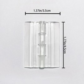 Paotxpum 20 PCS Clear Mini Plastic Hinges Acrylic Hinges Mini Hinge Transparent Plastic Hinges Continuous Piano Hinge Folding Hinge Tools for Crafts, Aquarium Lid, Cabinet, Furniture