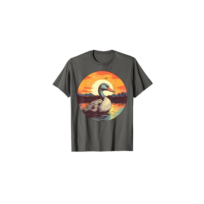 Retro Vintage Duck Hunting Sunset Funny Mallards Duck Hunter T-Shirt