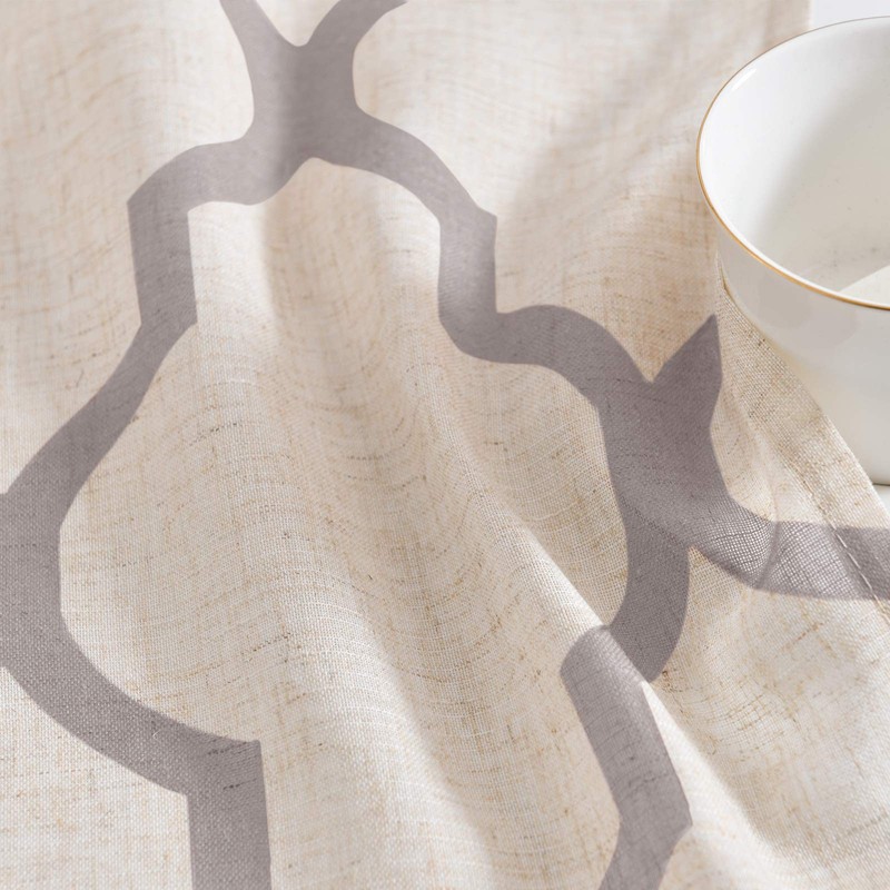 TOPICK Linen Look Curtains, 1 Piece, 45 x 127 W