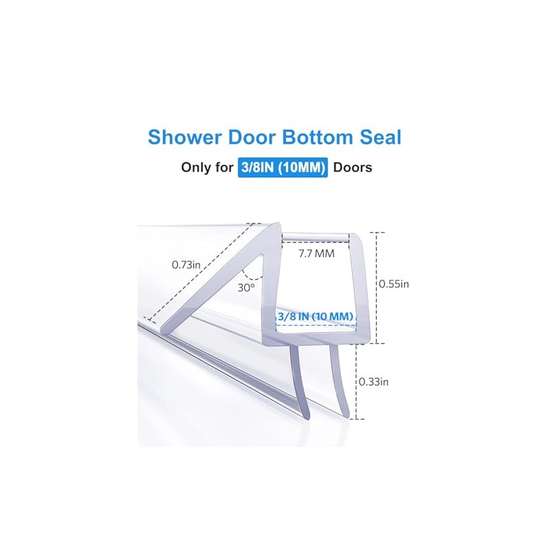 Delamu 39-Inch Shower Door Bottom Seal Strip - 3 Pack