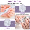 200 limas de uñas de grano 100/180 de doble cara,