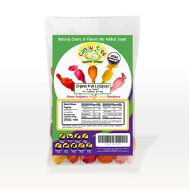 Candy Tree Organic Fruit Lollipops | No Added Sugar, Vegan, Gluten-Free, USDA Organic, Allergen-Free, Assorted Cherry, Lemon, Orange, Raspberry, Strawberry - 16 oz Bag (~ 45 Lollipops)