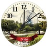 Dallas City Landscape Minimalist Wood Clock 15 Inch Non-Ticking Quartz