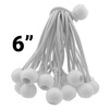 6"white bungee ball,marquee ties,elasticated toggles,shock ties,tarpaulin tie down,camping PACK OF