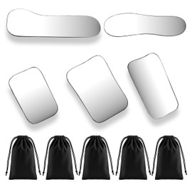 Oral32 5 PCs Dental Mouth Mirror Occlusal Photography Mirror 2 Sided Glass Photo Mirror with 5 Pouches