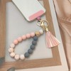 Nalefow Phone Lanyard Silicone Beaded Phone Wrist Strap Cute Elastic