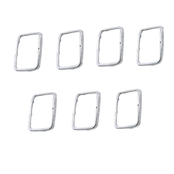 RAGBUSCLE Front Grill Rings Grille Inserts Cover Trim Kit, 7PCS