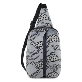 Chiemsee Jump N Fly Crossbody Chest Bag for Men and Women, Sling Bag Made of RPET, gray