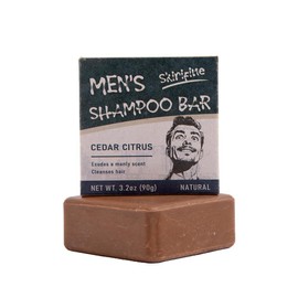 SKIRIFINE Shampoo Bar for Men - Experience a Distinctive Elegant Aroma, Quick Lather & Easy Rinse, Cedar Citrus Scent Natural Men Shampoo Soap Bar, ldeal for Travel - 3.2oz
