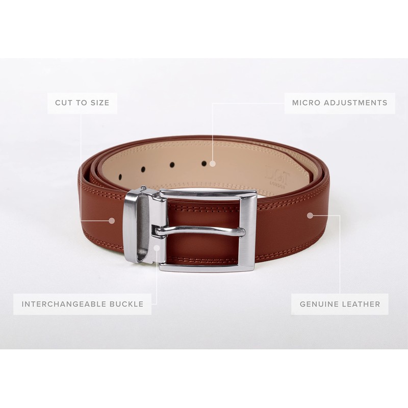 DQT Men Cordovan Leather Belt Gift Box Set