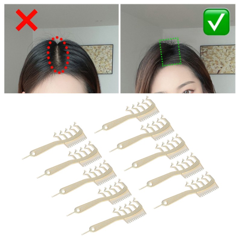 10pcs Z Shaped Wide Tooth Comb Stylish Portable Double Sided