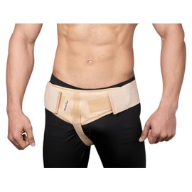 Wonder Care Hernia Belt for Men and Women Groin Truss Brace Inguinal Hernia Support With 2 Removable Compression Pads_Large (Right Side)