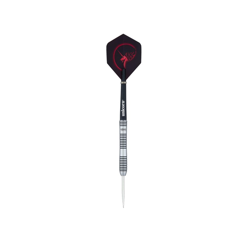Unicorn Unisex Core Plus|Style 1|Steel Tip Darts, Silver / Black,
