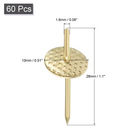 uxcell Picture Hangers, 45pcs 20lbs - Metal Picture Hanging Kit, Nail Hooks for Home Office Hanging Photo Clock Mirror Decorations (Gold)