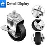 Grillflame 3 Inch Wheels Kit Replacement Parts for Charbroil Locking