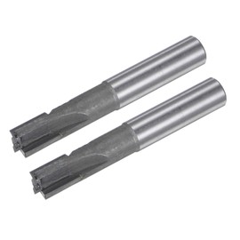 sourcing map Square Nose End Mill, 12mm Cutting Dia Tungsten Carbide Tip 3 Straight Flutes Milling Cutter with 12mm Straight Shank, 2pcs