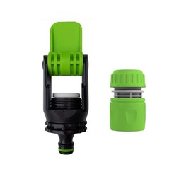 Green Universal Tap Connector for Garden Hoses and Kitchen Taps - Indoor/Outdoor Mixer Tap Hose Connector - Faucet Adapter for Garden Hose Pipe - Includes Female Hose Connector 1/2" or 5/8" Hose