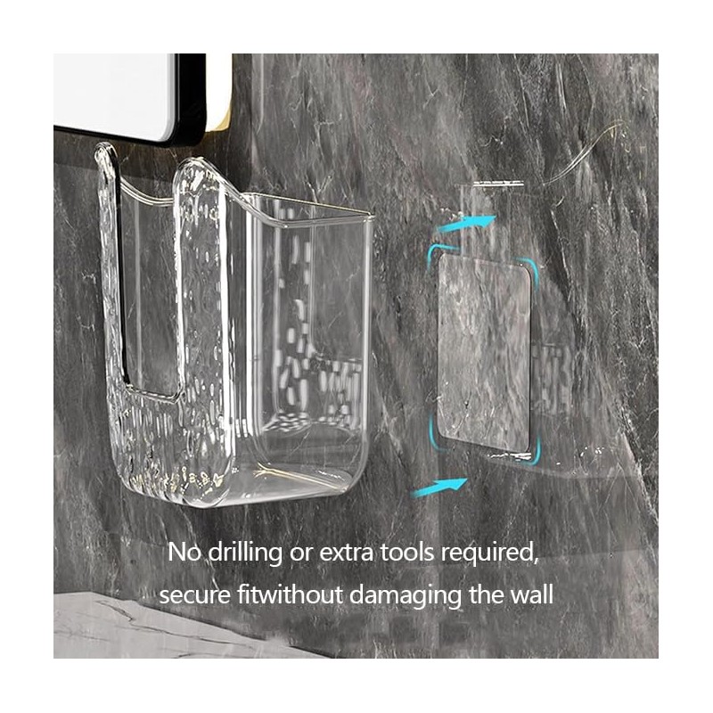 WEZCHUGHAOL 2Wet Wipes Dispenser, Kitchen Storage, No Punching Holder, Wall