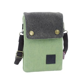 LOYELEY Smart Phone Pouch, Mini Shoulder Bag, Wallet, Coin, Keys, Small Items, Smartphone Holder, Shoulder Bag, Crossbody Hanging, Thin, Lightweight, Stylish, Adjustable Length, Unisex, Strap, green