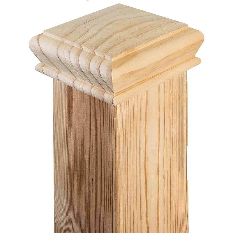 Cambridge Clear Pine Pyramid Newel CAPS 82mm, Full Stair Newel