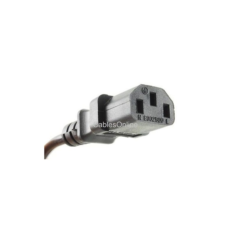 CablesOnline 15ft Flat Plug AC Power Cord, Flat Right-Angle NEMA