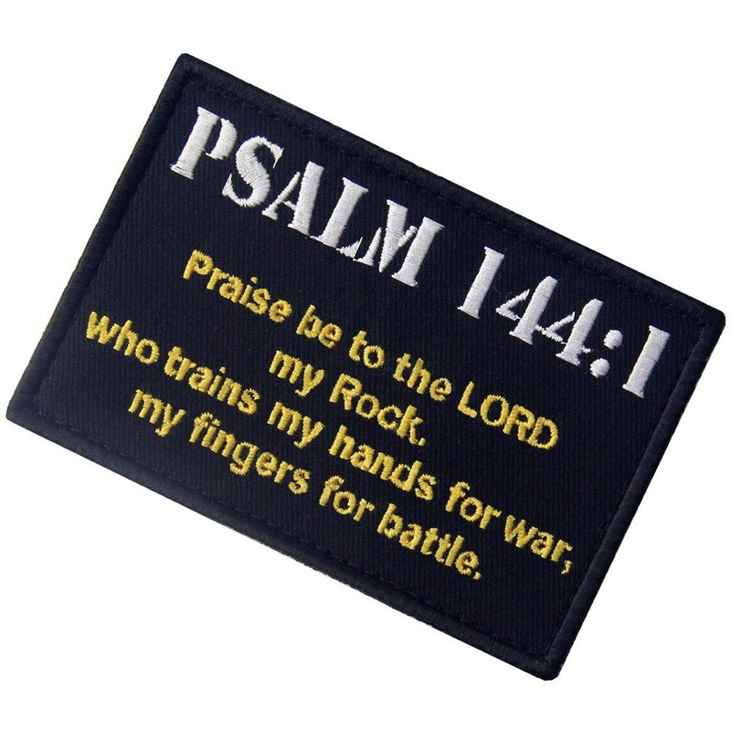 Bible PSALM 144:1 Embroidered Velcro Patch