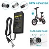 Futurebatt Electric Bike Battery Charger Output 42v 2a with 3-Pin