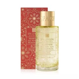 Spa Ceylon 스파 실론 원더 오일 아일랜드 로즈 피부와 모발을 위한 아유르베다 허브가 함유된 럭셔리 보습 바디 [Island Rose] Spa Ceylon Wonder Oil Island Rose Luxury Moisturizing Body with Ayurvedic Herbs for Skin and Hair