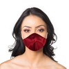 DALIX Exclusive Charmeuse Satin 3 Layer Face Mask in Red
