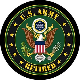 TIRE COVER CENTRAL US Army Seal Retired Spare Tire Cover (Select tire Size/Back up Camera Option in MENU) Custom Sized to Any Make/Model 35X12.5