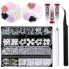 TONOKAILS Nail Rhinestones Set with Glue Clear, Nail Crystal Nail