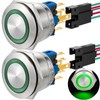 ZJWZJH Waterproof Push Button Switch 22mm Momentary 12V DC/AC SPDT