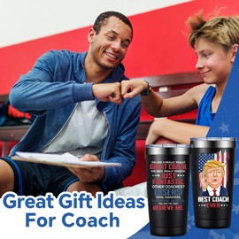 DOEARTE Coach Gifts for Men, Women - Basketball, Soccer, Football, Baseball, Softball, Gymnastics, Dance, Swim, Cheer Coaches Gift - Best Coach Ever Appreciation Gifts - 20oz Tumbler