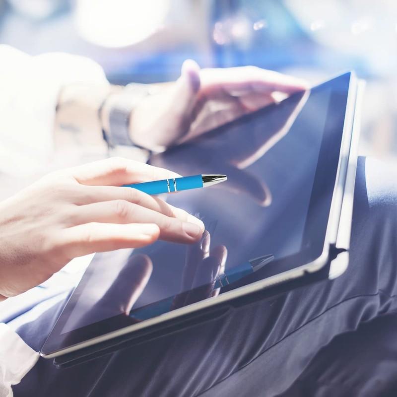 Oddmoal Ballpoint Pen with Stylus Tip, Soft Touch Click Metal