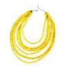 Yellow Costume Costume Jewelry Set Howlite Beaded Earrings Bib Chunky