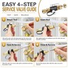 Behonor HVAC Valve Core Removal Tool,Valve Core Remover Installer Tool,1/4"&