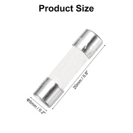 MECCANIXITY 8Pcs Time Delay Fuse Ceramic Fuses Tube 5mm x 20mm 250V 10A Slow Blow Fuse Repair Circuit Boards,Lighting Equipment, Instrumentation,Home Appliance