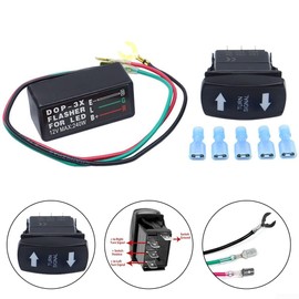 Compact Design Rocker Switch Turn Signal Kit for ATVs and Motorcycles Easy Wiring Setup