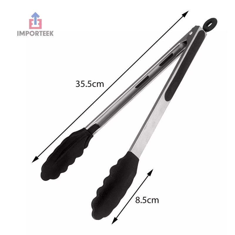 Importeek 20pz Pinzas Tenazas Ergonomicas Acero Inox Silicon Mediana