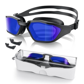 Greatever Sleek Swimming Goggles, UV400 Protection Swim Goggles,HD Wide View Goggles, Anti Fog No Leakage, Enhanced Comfort For Women Men Adults Teenagers