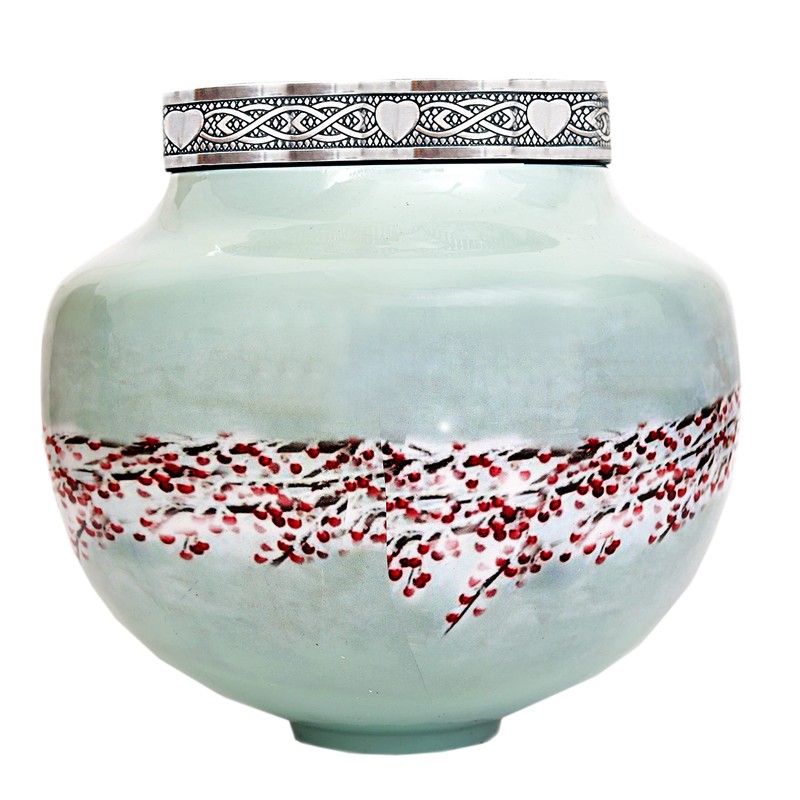 hlc Cardinal Couple Bird Candle Urn - Keepsake Urn for