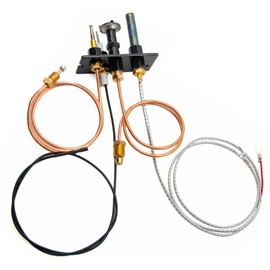 10002264 Pilot Assembly NG Fireplace Replacement fits for Majestic HHT & VC NG Pilot Assembly for Fireplaces, Fryer with 750mV Thermopile