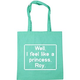 Hippowarehouse Well I feel like a princess roy Tote Shopping Gym Beach Bag 42cm x38cm, 10 litres