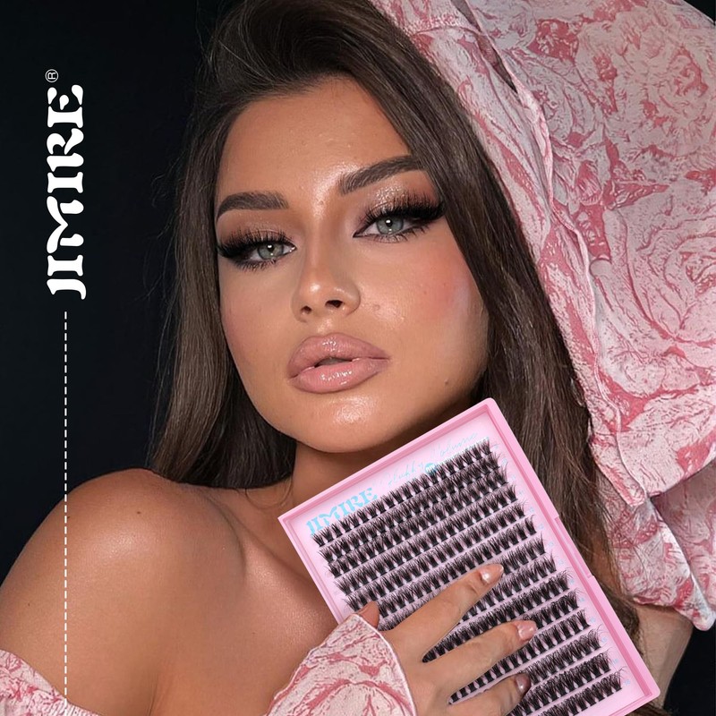 JIMIRE Fluffy Lash Clusters Volume Wispy 50D Thick Mink Eyelash