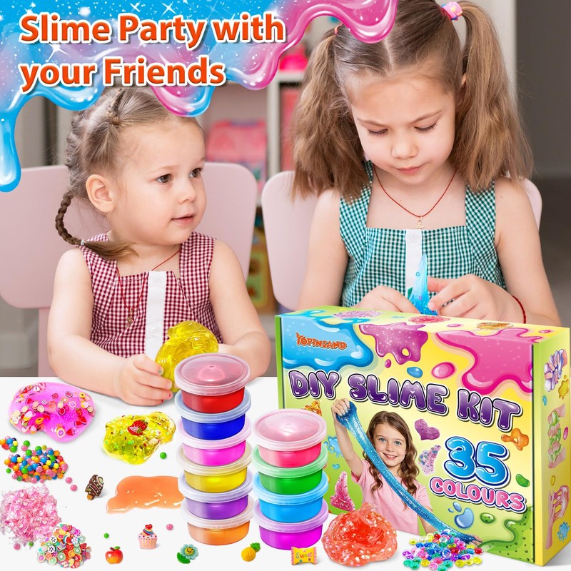35 Cups DIY Slime Kit, Slime Making Kit for Girls,