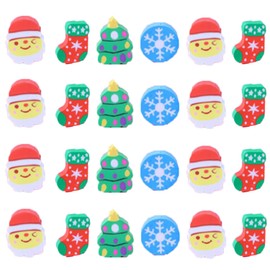 AOVNA Christmas Erasers Big Rubber Christmas Eraser Novelty Erasers Cute Christmas Style Eraser for Reward Party Favor Holiday Supplies(48)