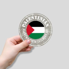 luckluccy 50 Pieces The Greatest Place on Earth Vinyl Laptop Sticker Palestinian Flag Sticker Decal Holiday Flags Round Labels Sticker for Water Bottles Laptop Phone Teens Girls Adults 2inch