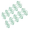 100pcs Dollar Shape Paper Clips Creatively Cute Plated Metal Bookmark