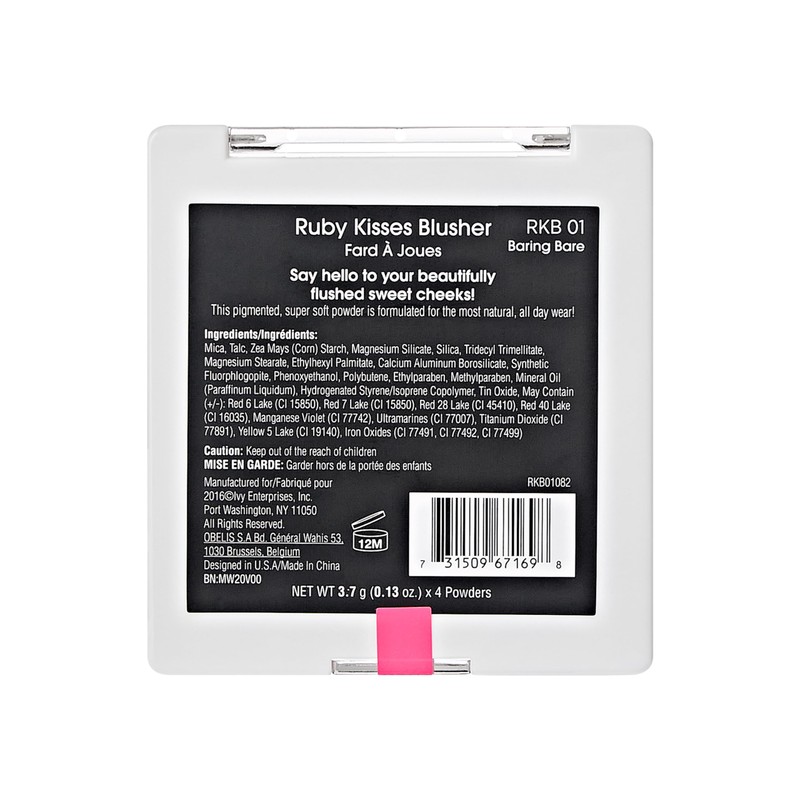 Ruby Kisses Bare Blusher Sweet Cheeks Palette (Baring Bare)